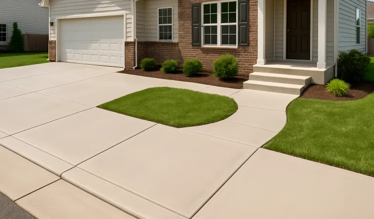 a concrete porch and sidewalk from San Antonio Concrete Contractor in San Antonio, TX - concrete slab foundation repair