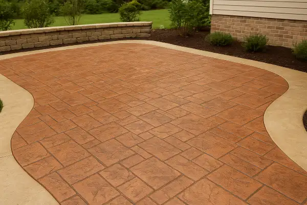 a stamped concrete patio from San Antonio Concrete Contractor in San Antonio, TX - concrete work san antonio