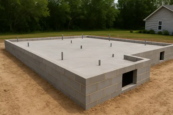 a finished concrete foundation for a new house from San Antonio Concrete Contractor in San Antonio, TX - concrete work san antonio