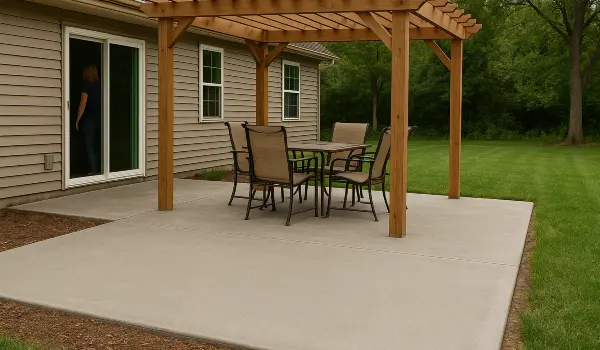 a concrete patio with a pergola from San Antonio Concrete Contractor in San Antonio, TX - contractor foundation repair