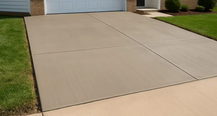 a brand new concrete driveway from San Antonio Concrete Contractor in San Antonio, TX - driveway installation near me