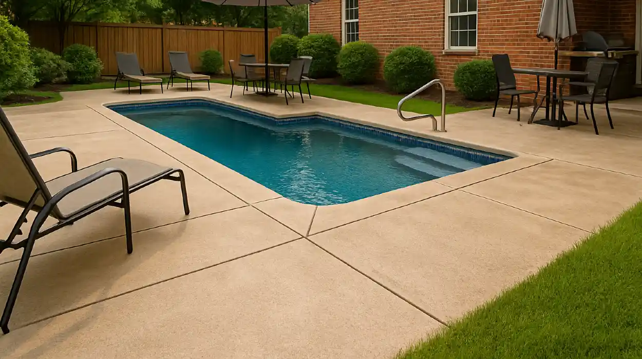 a swimming pool concrete deck from San Antonio Concrete Contractor in Pleasanton, TX - Pleasanton TX